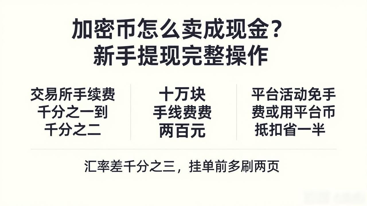 加密币怎么卖成现金?新手提现完整操作