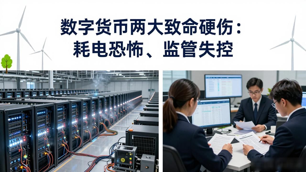 数字货币两大致命硬伤:耗电恐怖、监管失控