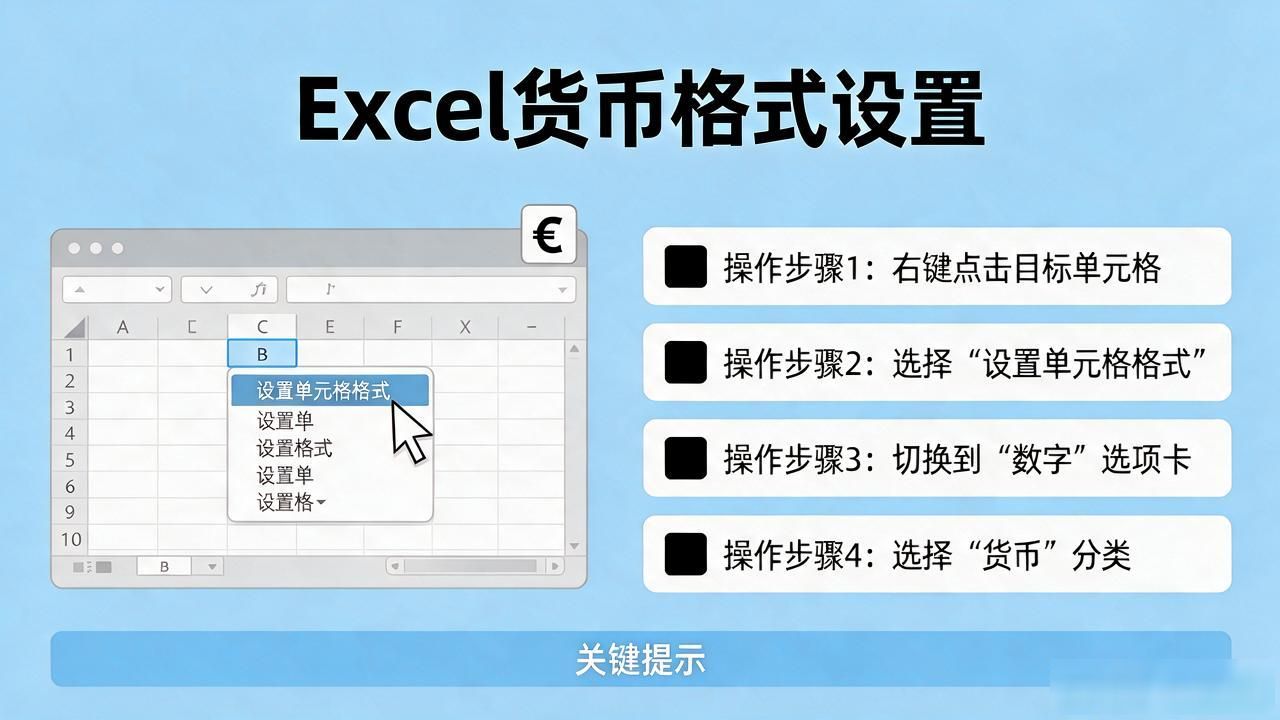 Excel货币格式设置 让数字变身钱数符号