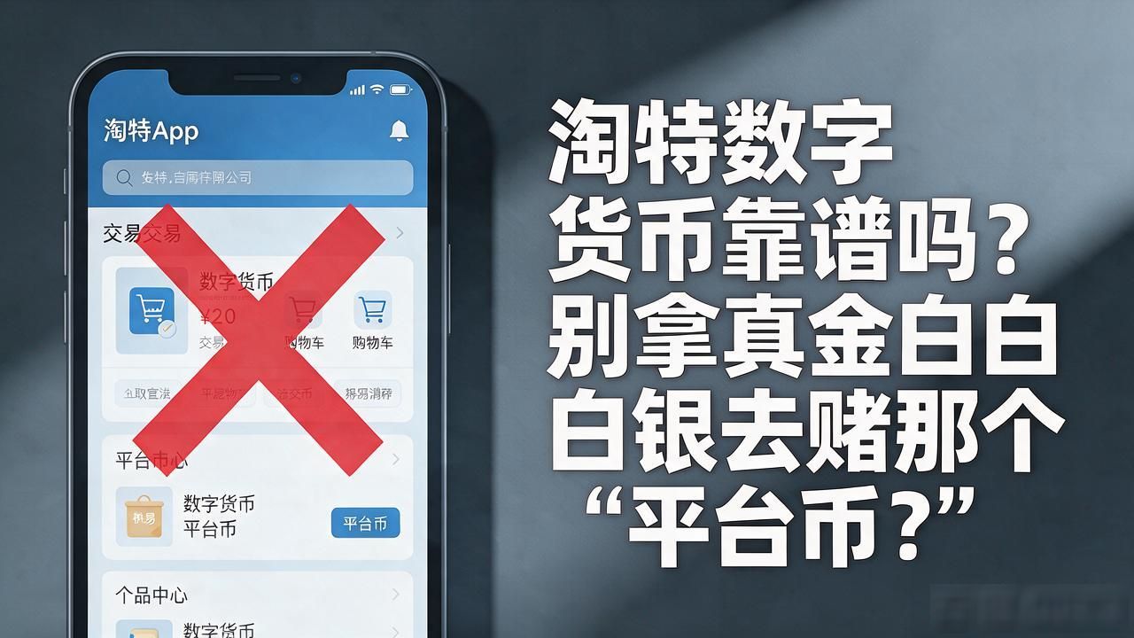 淘特数字货币靠谱吗?别拿真金白银去赌那个"平台币"