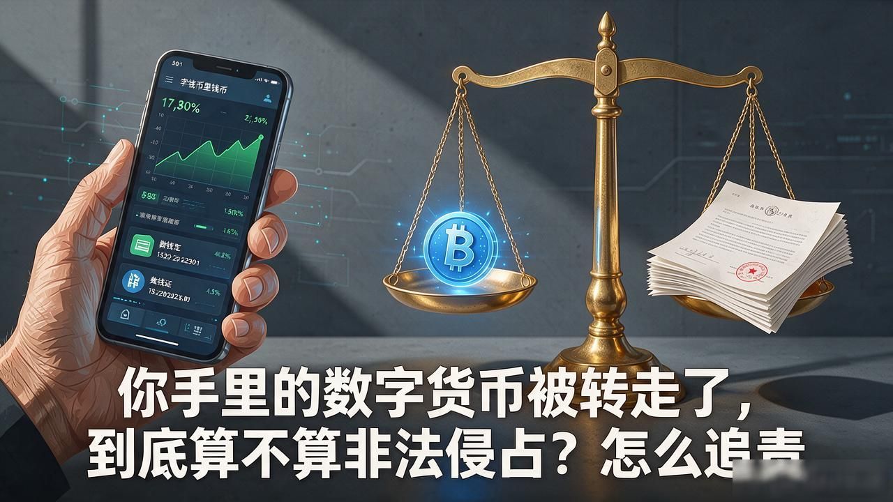 你手里的数字货币被转走了,到底算不算非法侵占?怎么追责