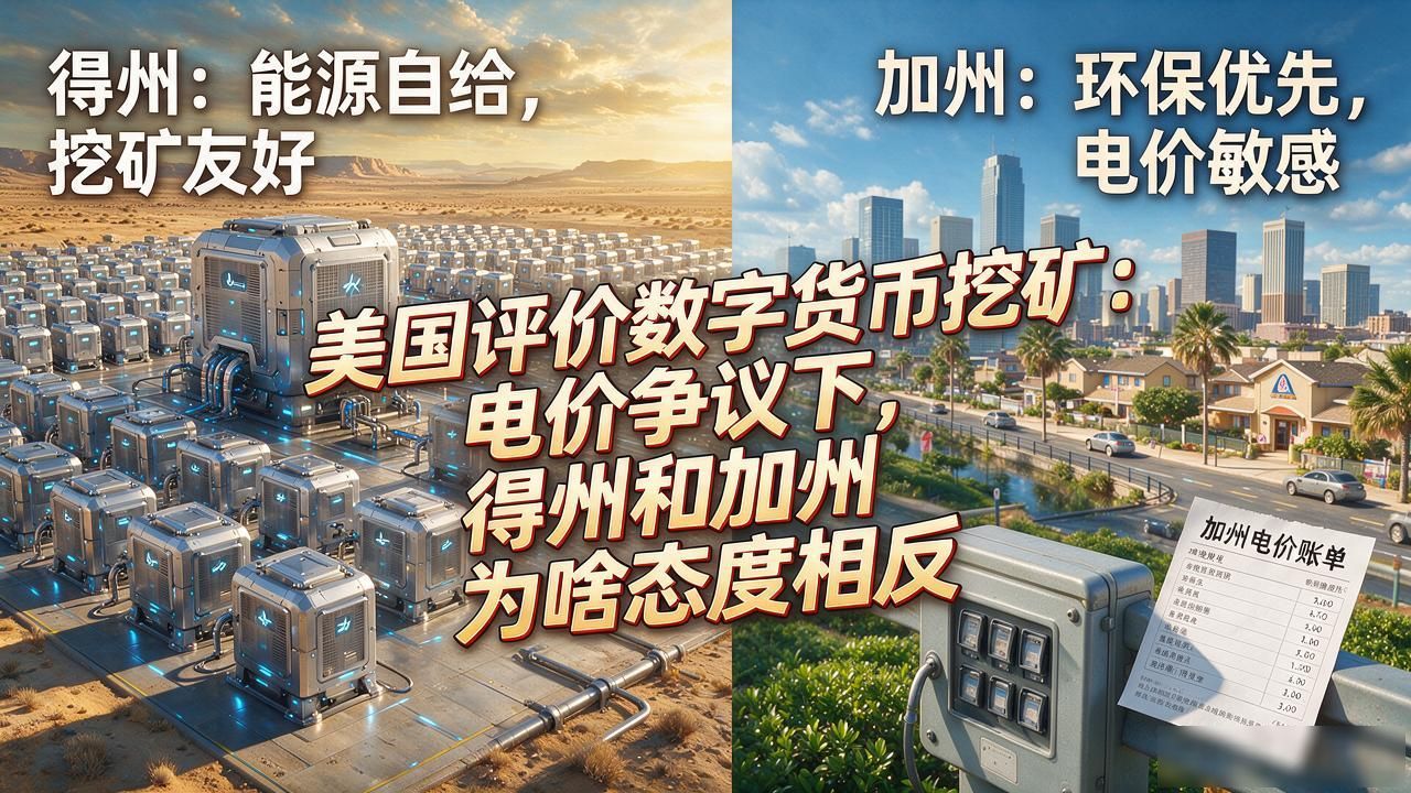 美国评价数字货币挖矿:电价争议下,得州和加州为啥态度相反