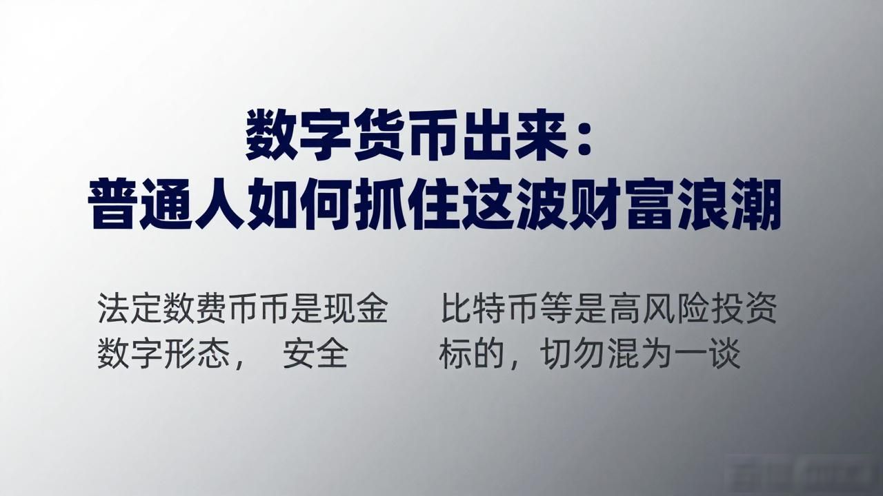 数字货币出来:普通人如何抓住这波财富浪潮