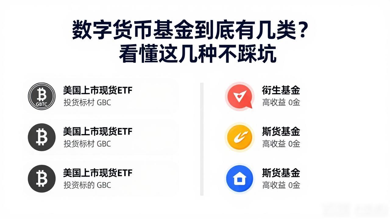 数字货币基金到底有几类?看懂这几种不踩坑