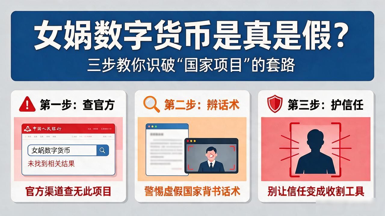 女娲数字货币是真是假?三步教你识破"国家项目"的套路