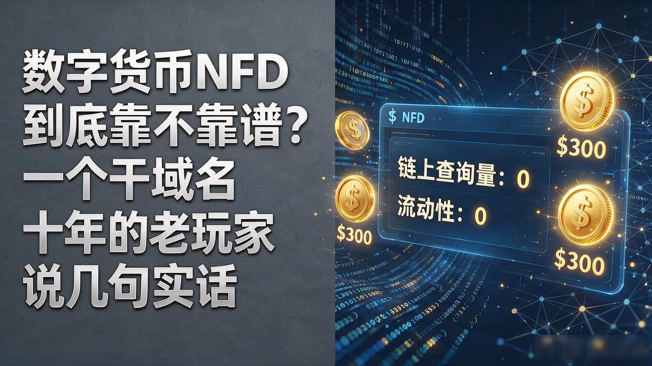 数字货币NFD到底靠不靠谱?一个干域名十年的老玩家说几句实话
