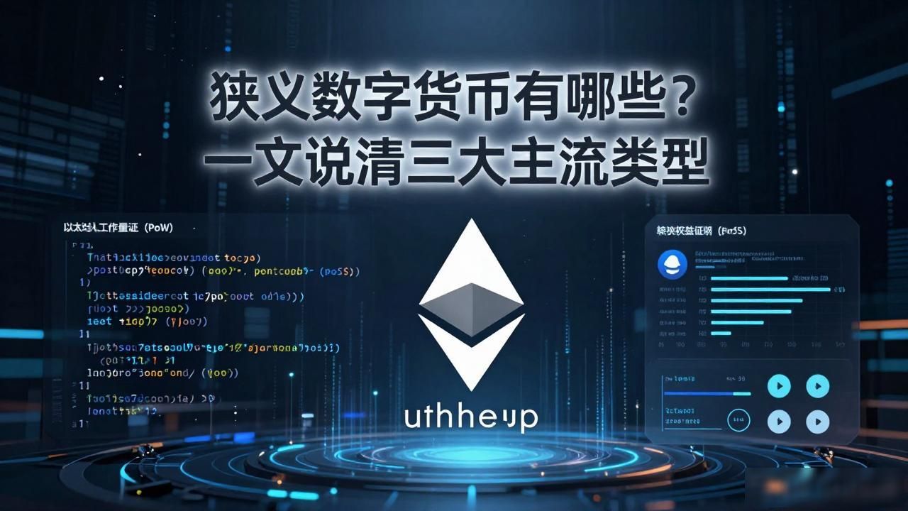 狭义数字货币有哪些?一文说清三大主流类型